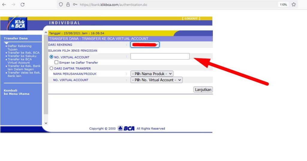 Transfer BCA ke OVO Lewat Internet Banking (Klik BCA)