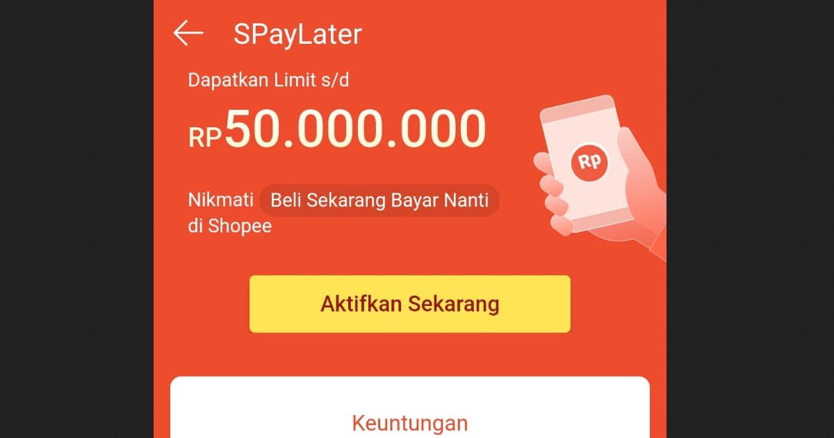 Cara Mengaktifkan Shopee Paylater